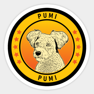 Pumi Dog Portrait Sticker